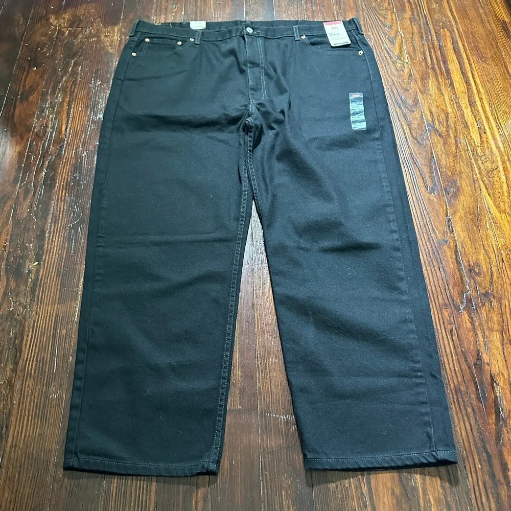 NWT Levis 550‎ Jeans Mens 48x30 Black Relaxed Fit Big & Tall Denim 100% Cotton